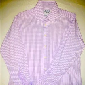 Charles Tyrwhitt, lilac & white check dress shirt.